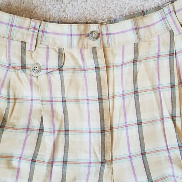 Liz Claiborne Cotton Plaid Shorts - Picture 2 of 5